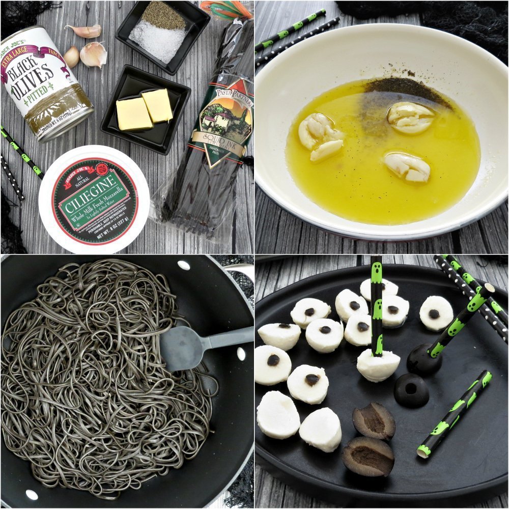 Halloween Food Creepy Pasta and Edible Eyeballs