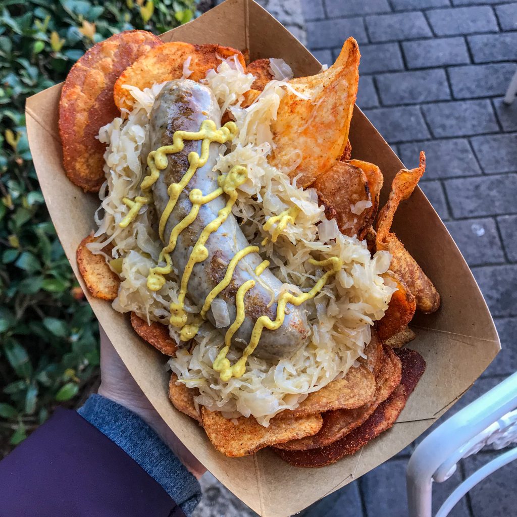 Bratwurst Sandwich Epcot Sommerfest Germany Pavilion