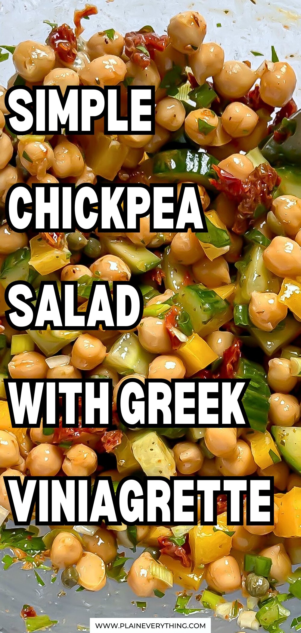 Simple Chickpea Salad With Greek Vinaigrette