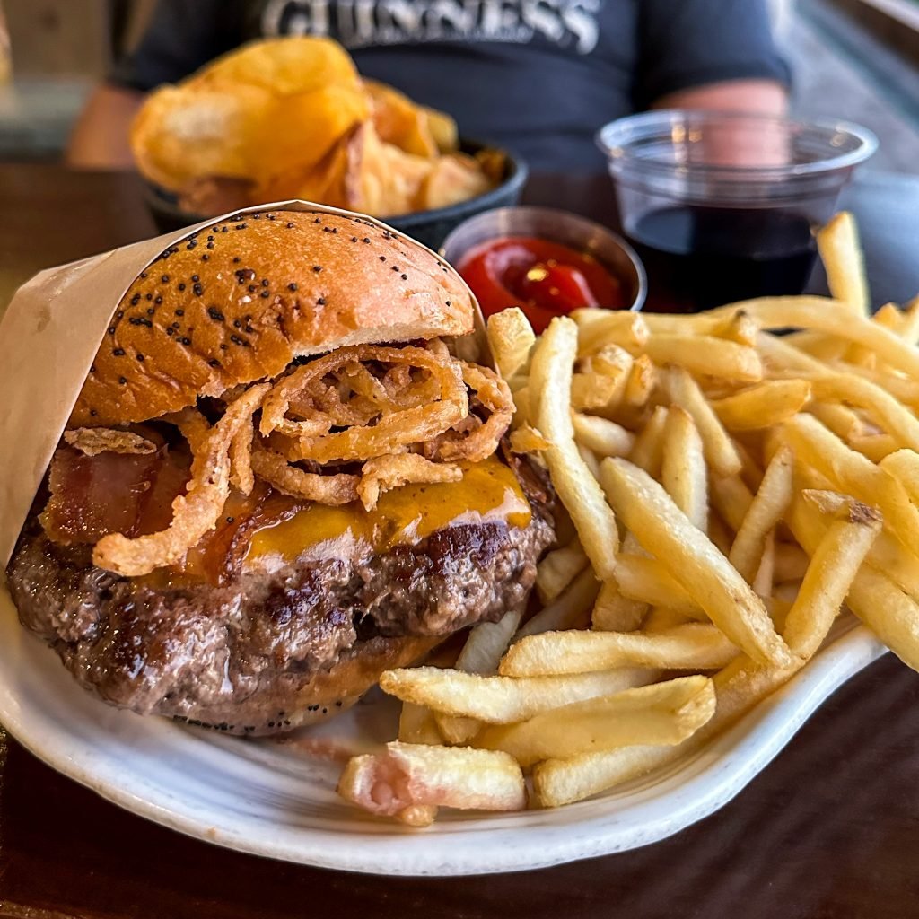 Bison Burger at Geyser Point