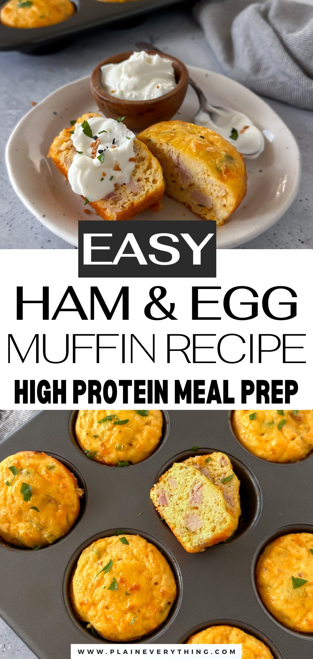 High Protein Ham And Egg Muffin Recipe