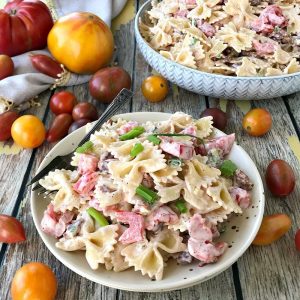 Easy Pasta Salad Bacon Tomatoes