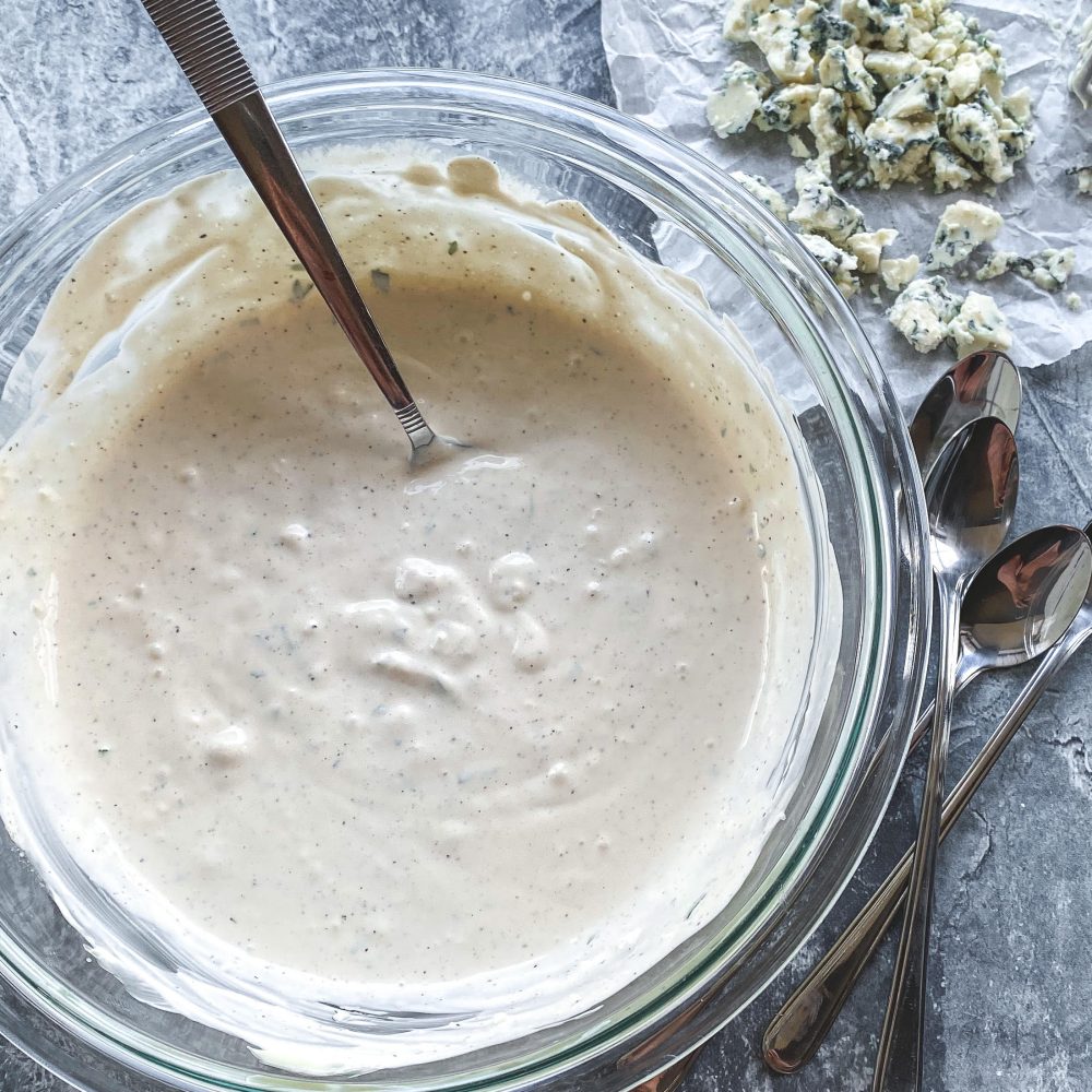 Chunky Blue Cheese Dressing Recipe with Greek Yogurt