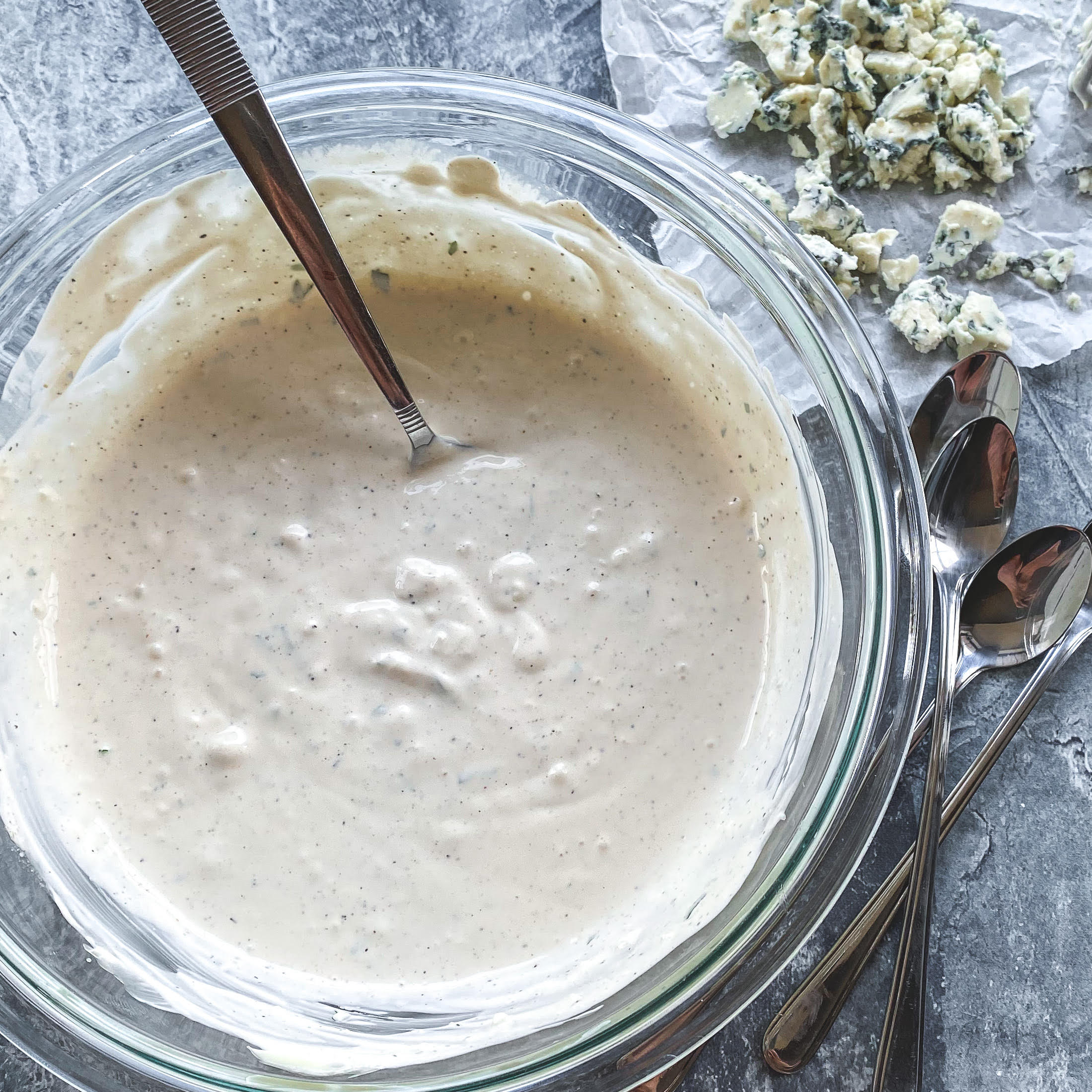 Chunky Blue Cheese Dressing Recipe with Greek Yogurt