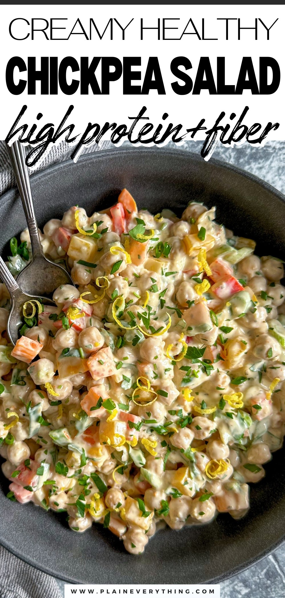 Creamy Chickpea Salad Tahini Dressing