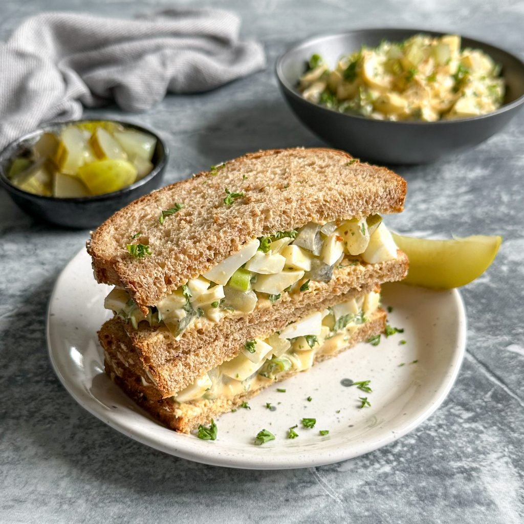 Dill Pickle Egg Salad Sandwich