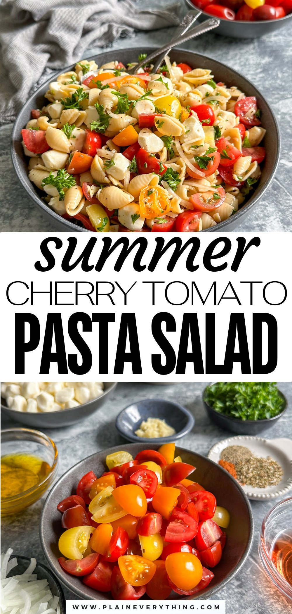 Cherry Tomato Summer Pasta Salad
