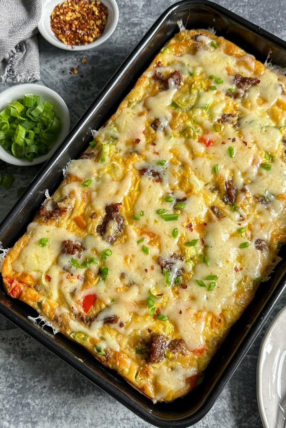 Sausage And Cheese Egg Bake