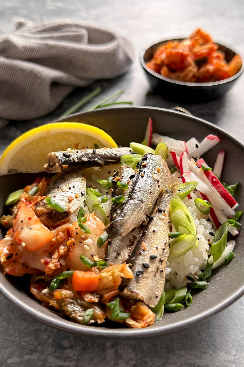Sardine And Kimchi Rice Bowl