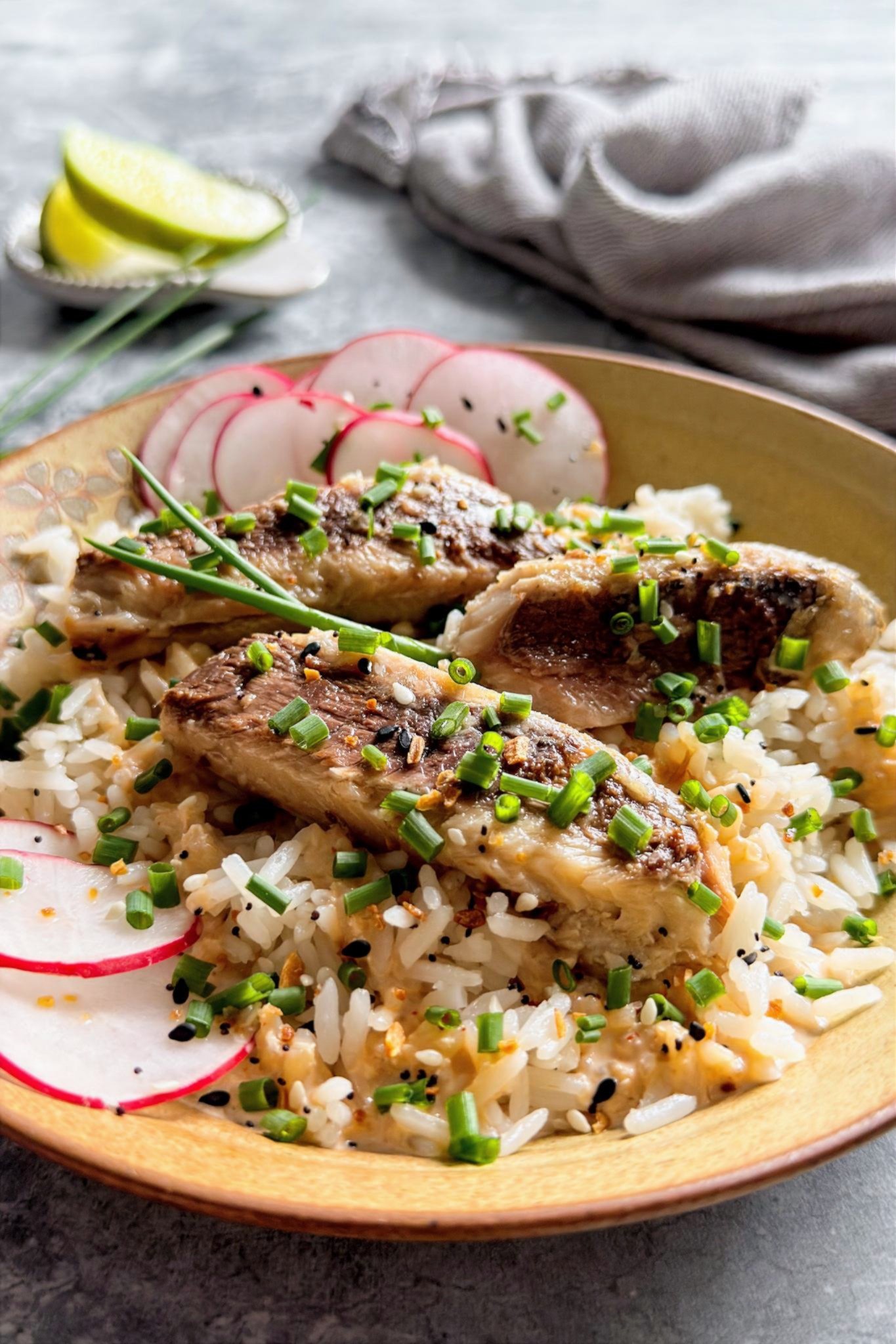 Sardines And Rice With Creamy Soy Ginger Sauce