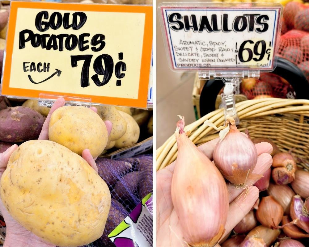 Price Difference For Potatoes And Shallots