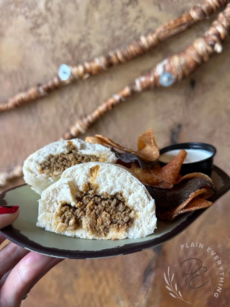 Cheeseburger Steamed Pod at Satu'li Canteen in Animal Kingdom