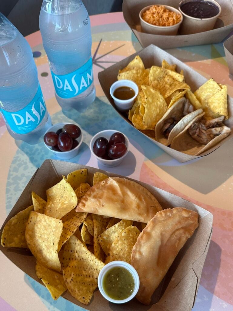 Empanadas con Queso or Chicken Tacos at La Cantina de San Ángel in Epcot