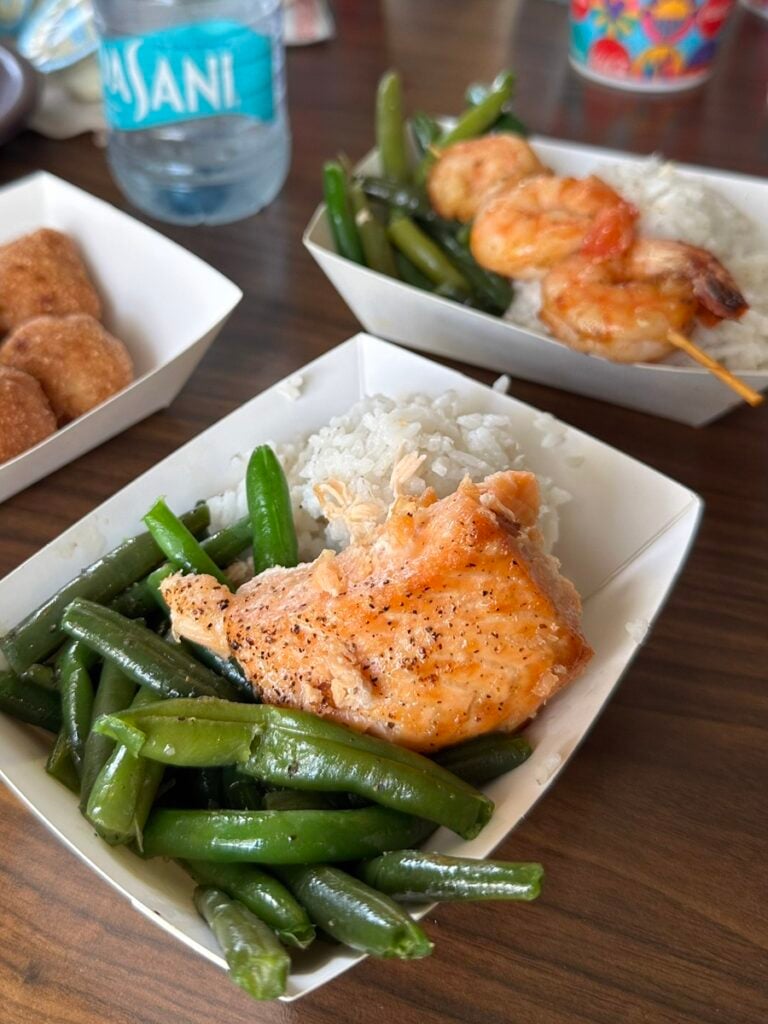 Grilled Salmon or Shrimp Skewer at Columbia Harbour House in Magic Kingdom