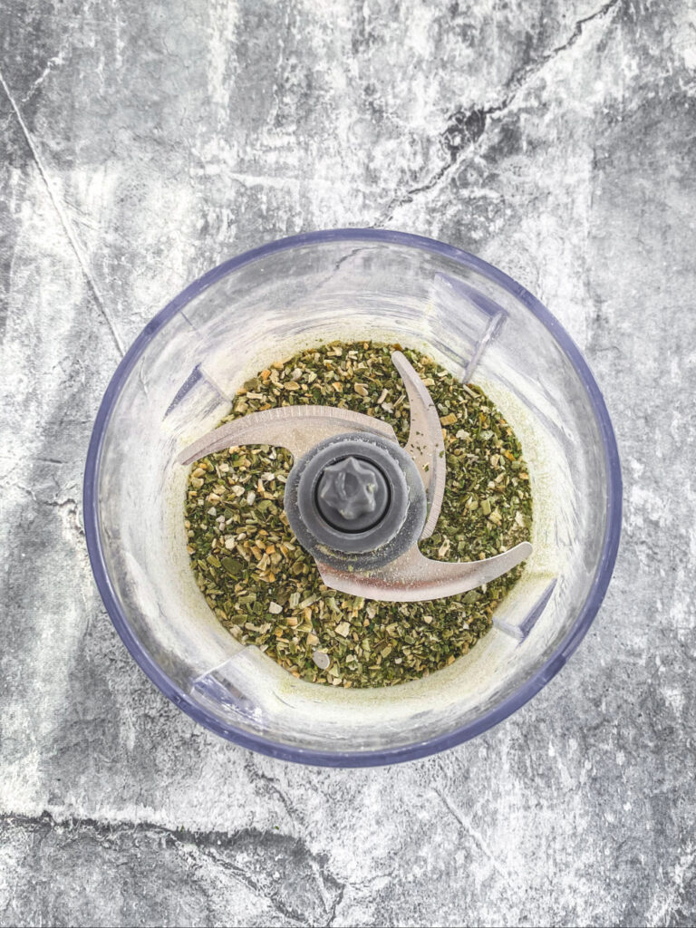 Dry Ranch Ingredients Blended