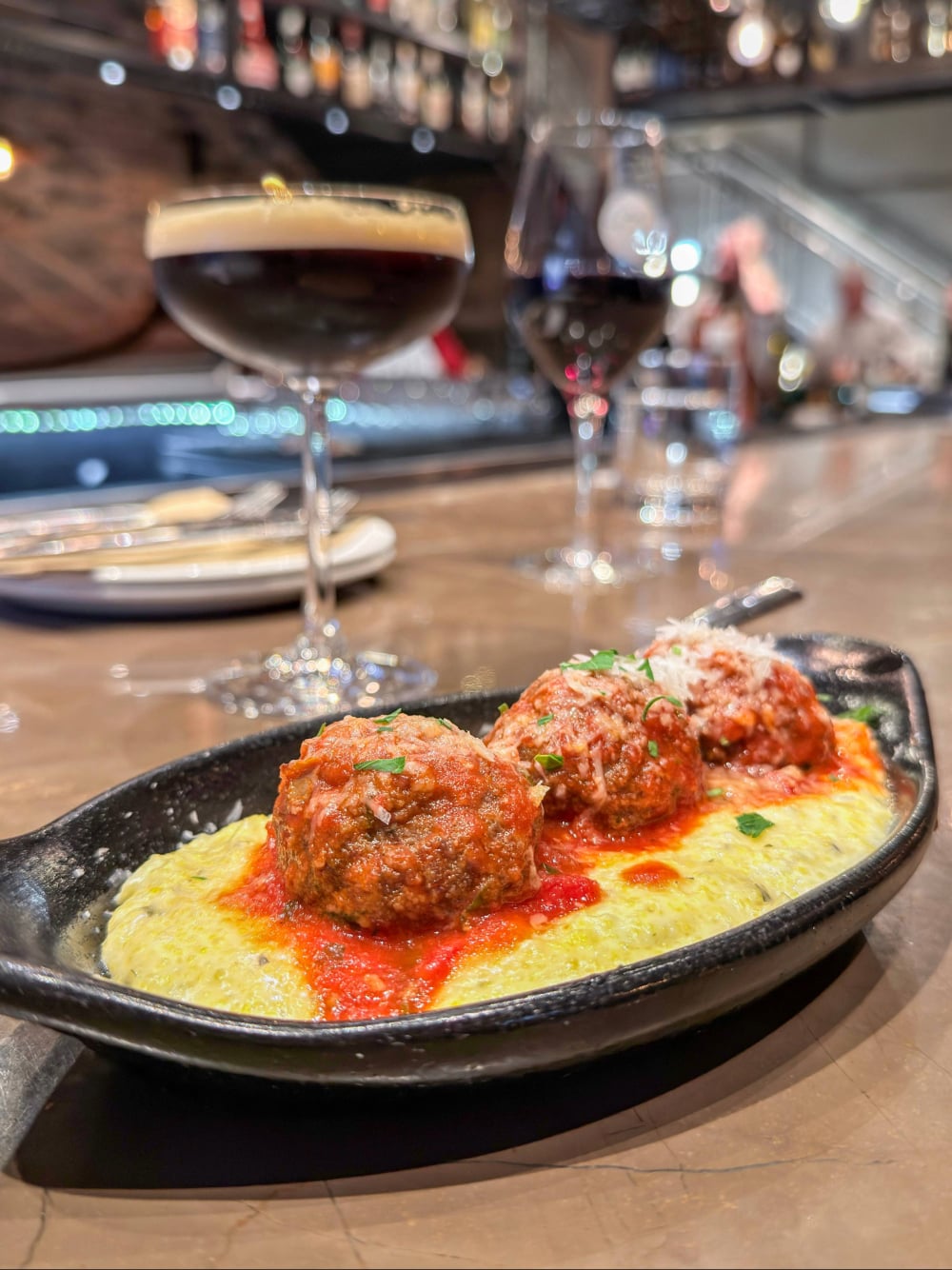Housemade Meatballs at Wine Bar George