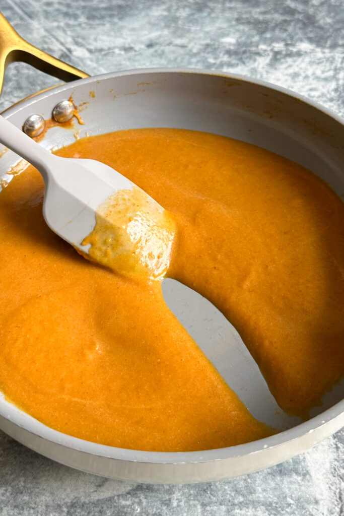 Pumpkin Spice Sauce on Stovetop