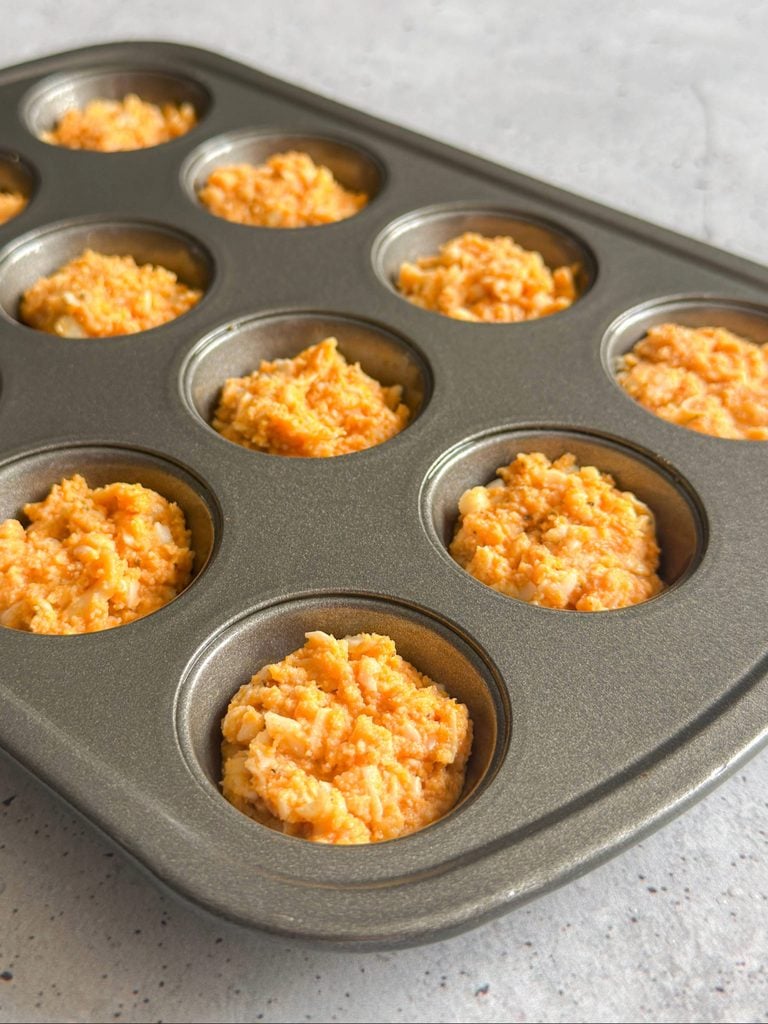 Pumpkin Batter In Muffin Tin