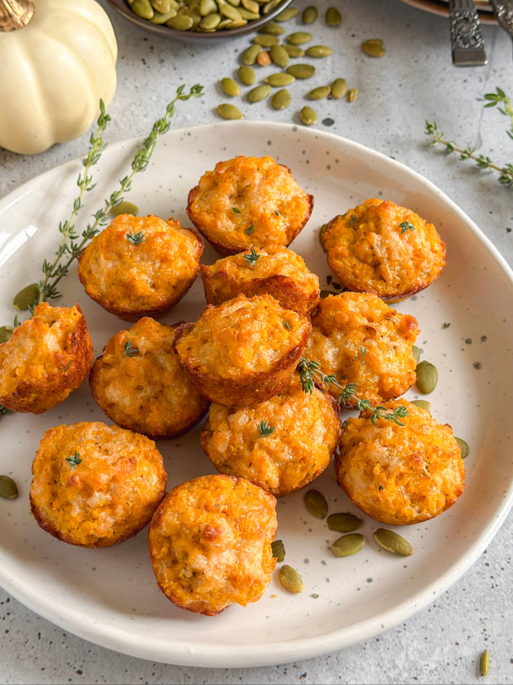 Savory Pumpkin Cheese Muffins